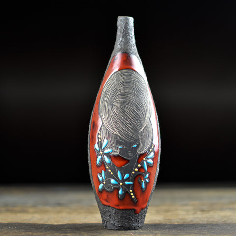 Mid Century ‘Titano’ Fat Lava Vase by Augusto Giulianelli
