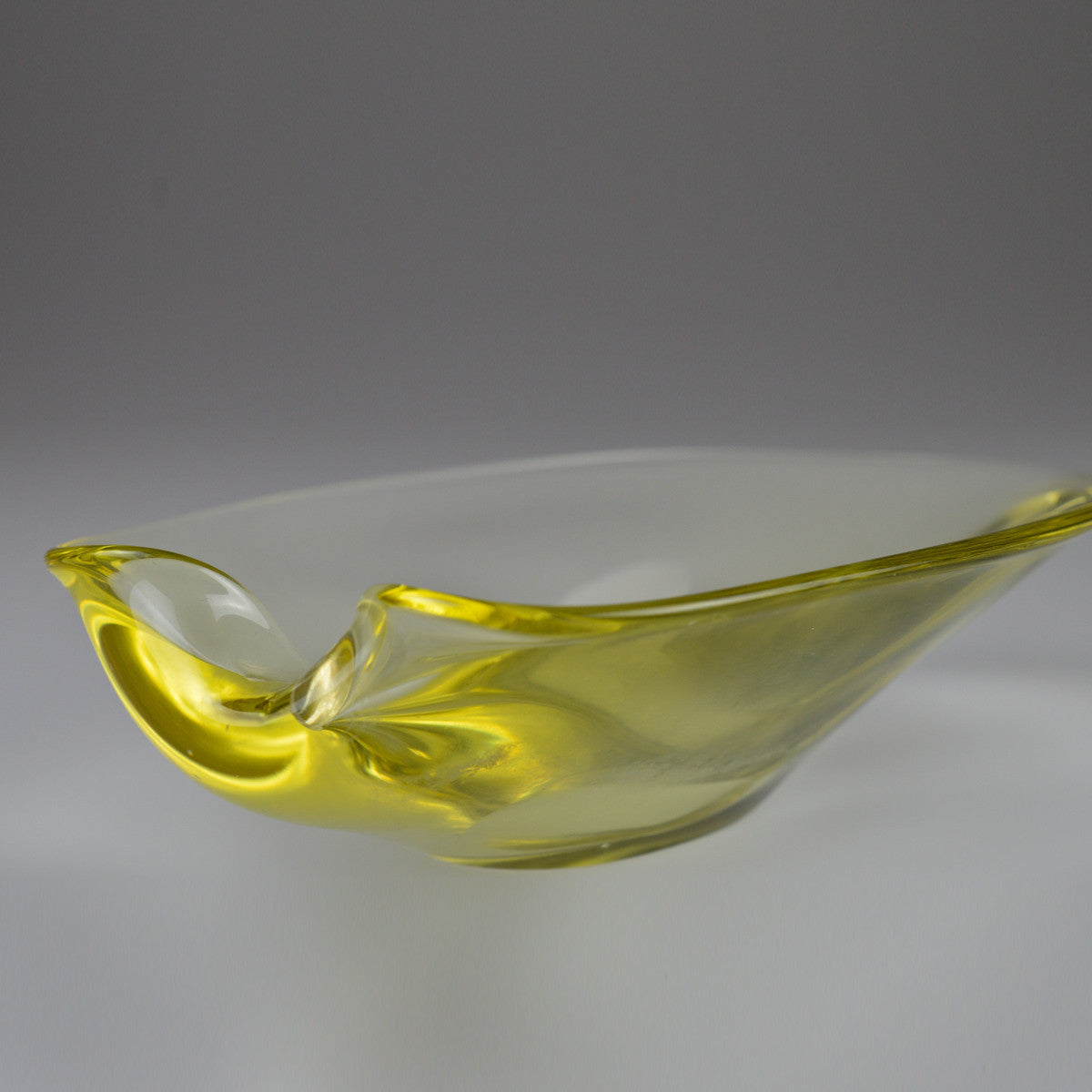 1950’s Canary Yellow Glass Ashtray