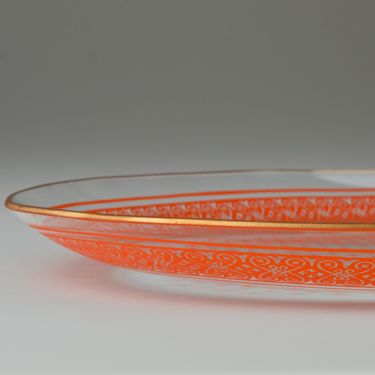 1960’s Oval Glass Serving Tray