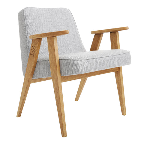Model 366 Arm Chair by Józef Chierowski / WHITE TWEED