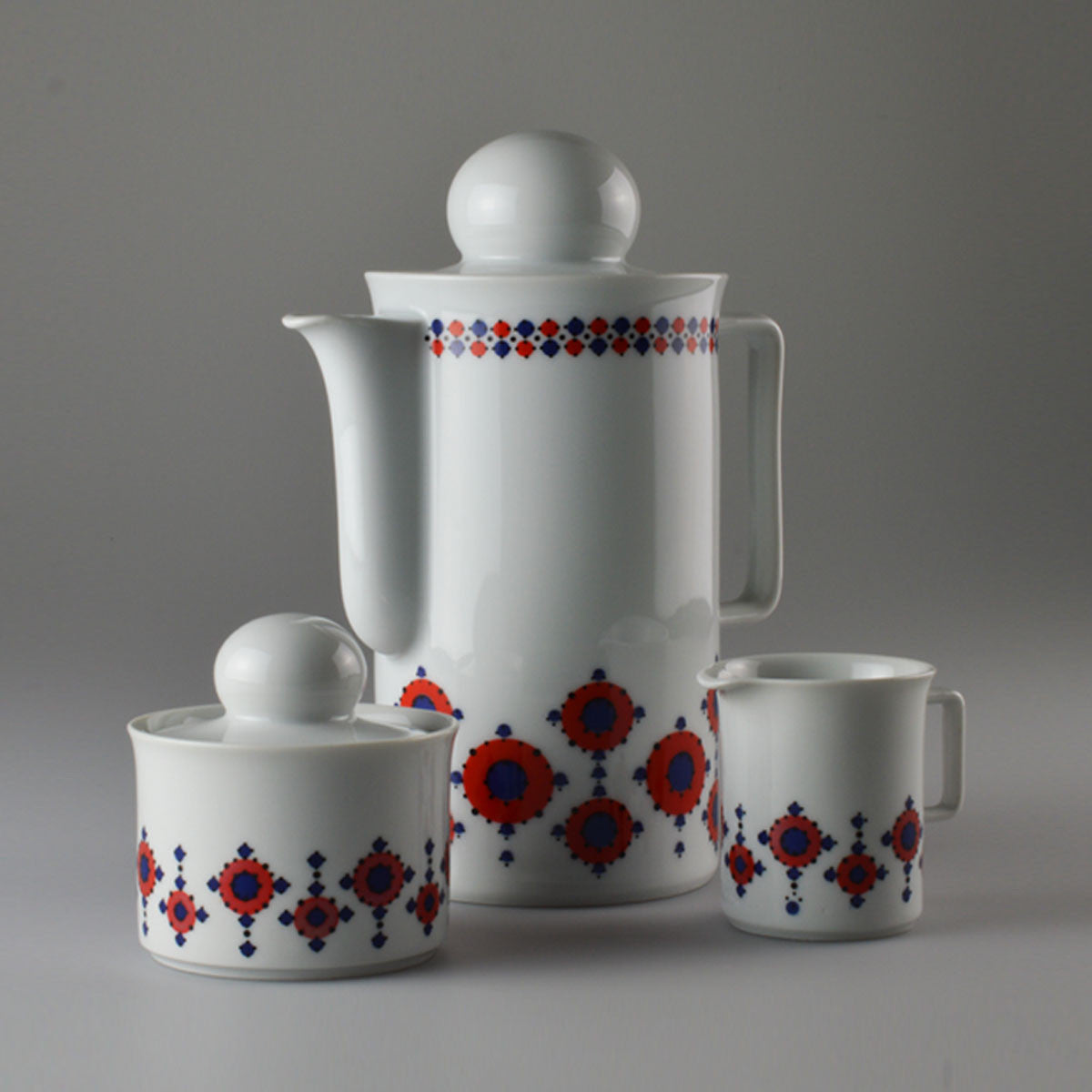 1970’s ‘Naïve’ Teapot, Sugar Bowl and Creamer Set