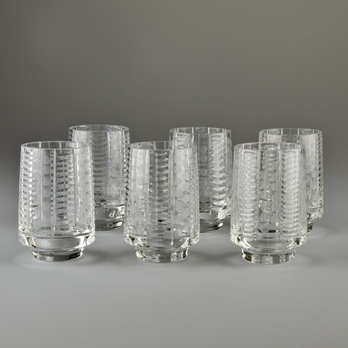 1960’s - 1970’s X6 Crystal Shot Glasses