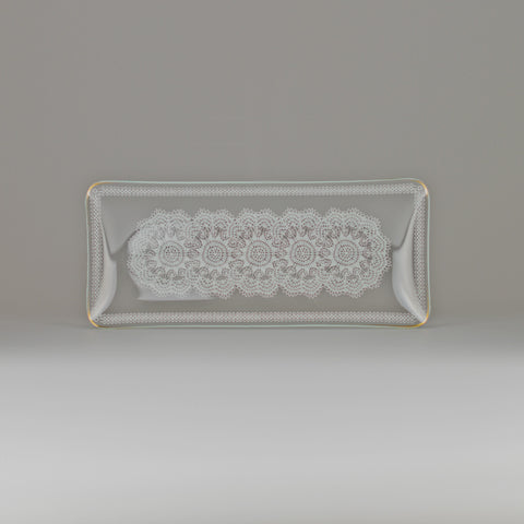 1950’s – 1960’s Rectangular Glass Serving Tray