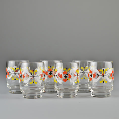 1960’s - 1970’s X6 ‘Folk’ Shot Glasses