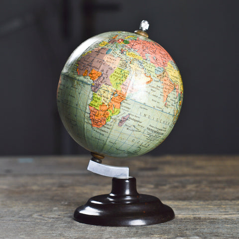 1950’s Desk Top German Political Globe with Bakelite Stand