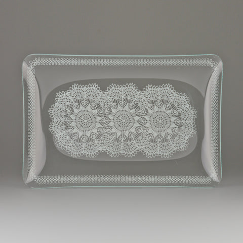 1950’s – 1960’s Rectangular Glass Serving Tray