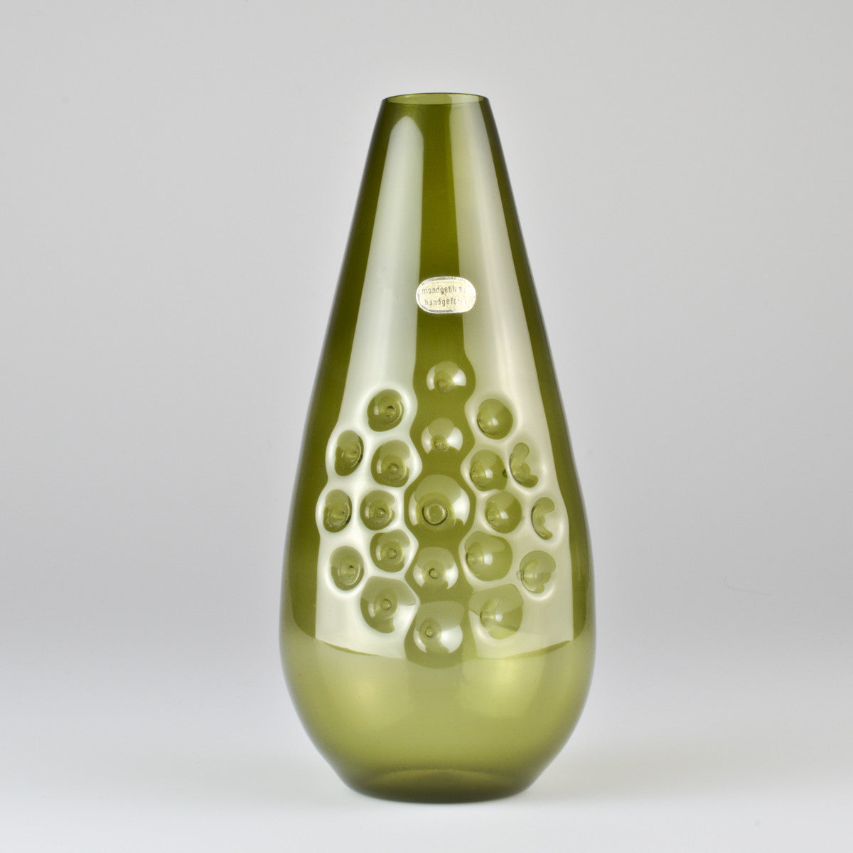 1960's Green Lauscha 'Cactus' Glass Vase by Albin Schaedel