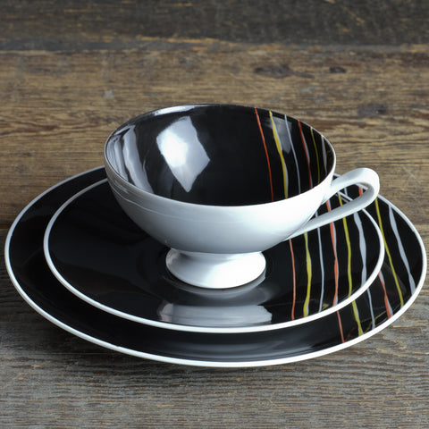 1950’s von Schierholz  Black Tea Cup Trio