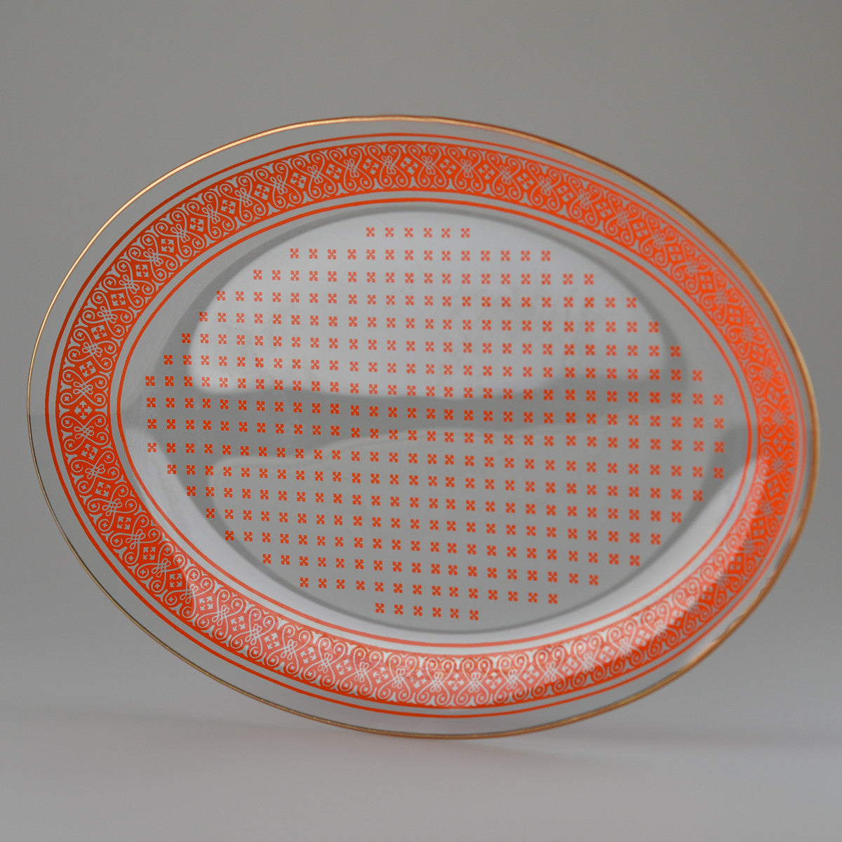 1960’s Oval Glass Serving Tray