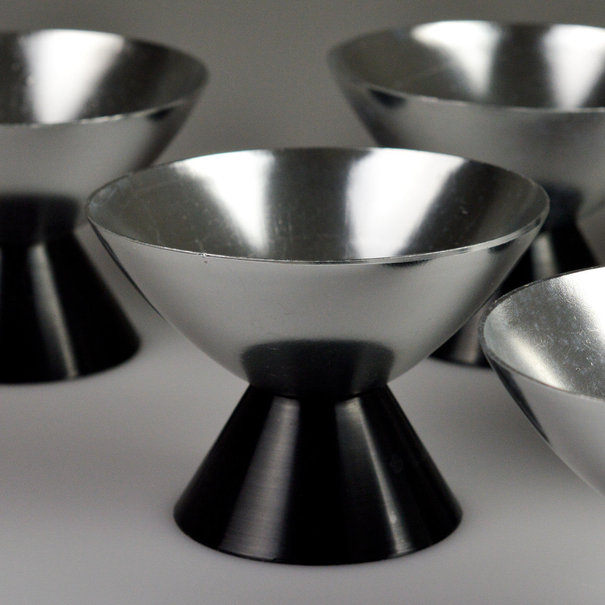 1960’s Mid Century X6 Aluminium Ice Cream Serving Bowls