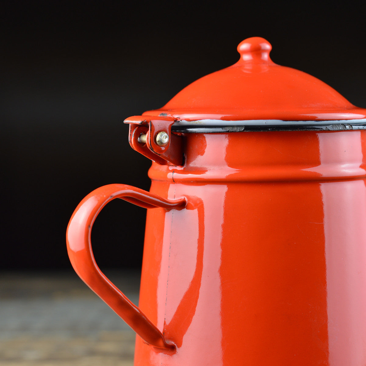 Vintage Red Enamel Coffee Pot