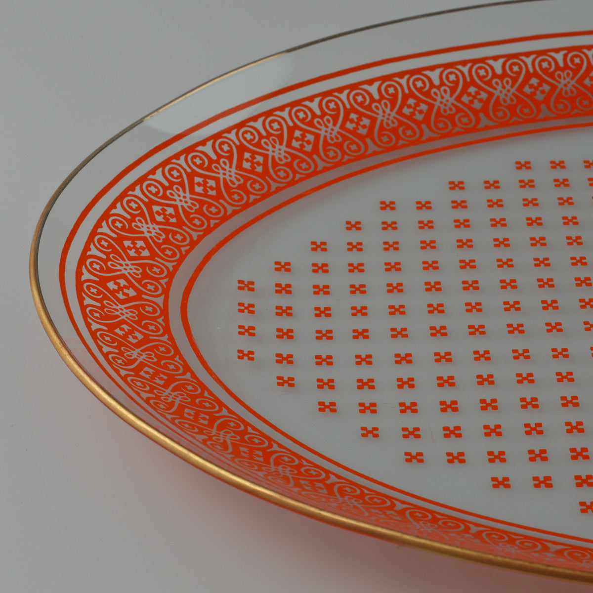 1960’s Oval Glass Serving Tray