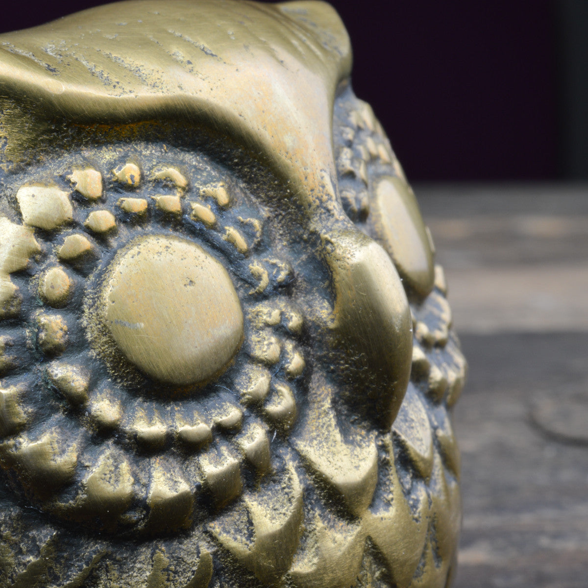 Vintage Brass Owl Paperweight