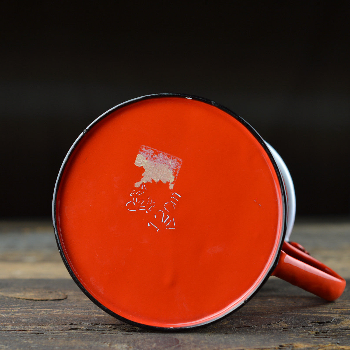 Vintage Red Enamel Coffee Pot