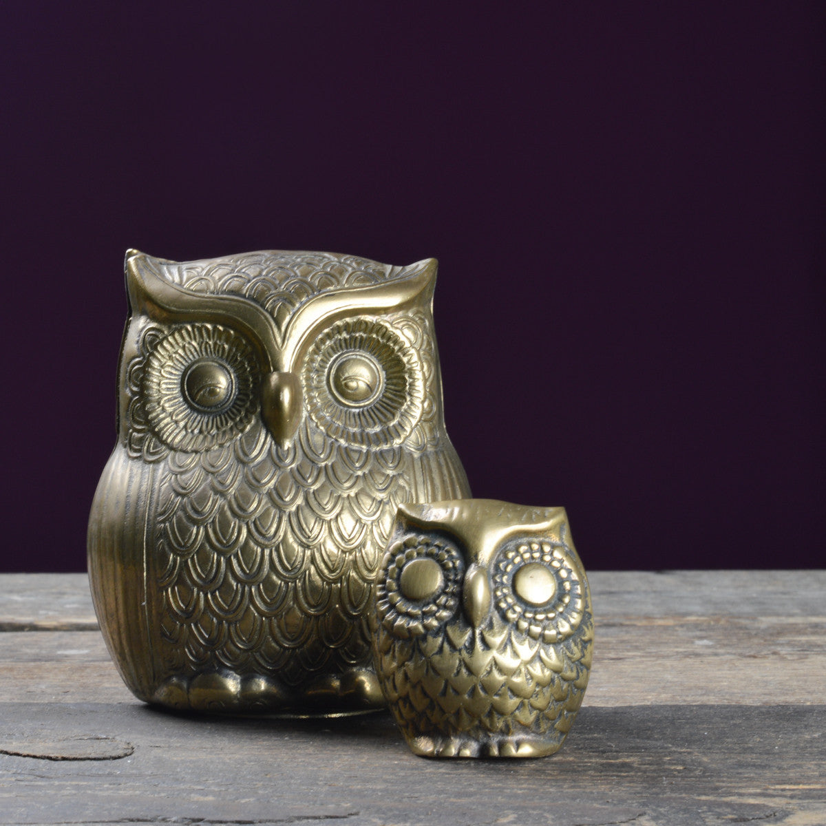 Vintage Brass Owl Paperweight