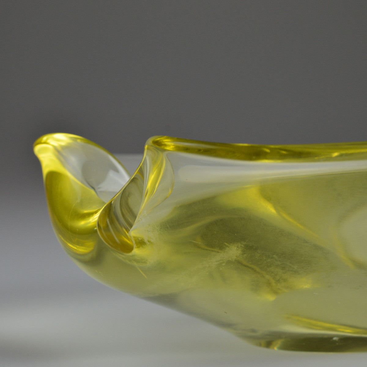 1950’s Canary Yellow Glass Ashtray