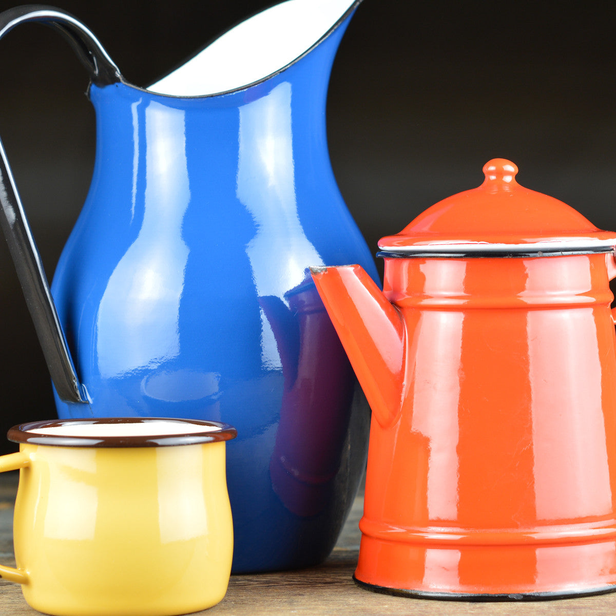 Vintage Red Enamel Coffee Pot