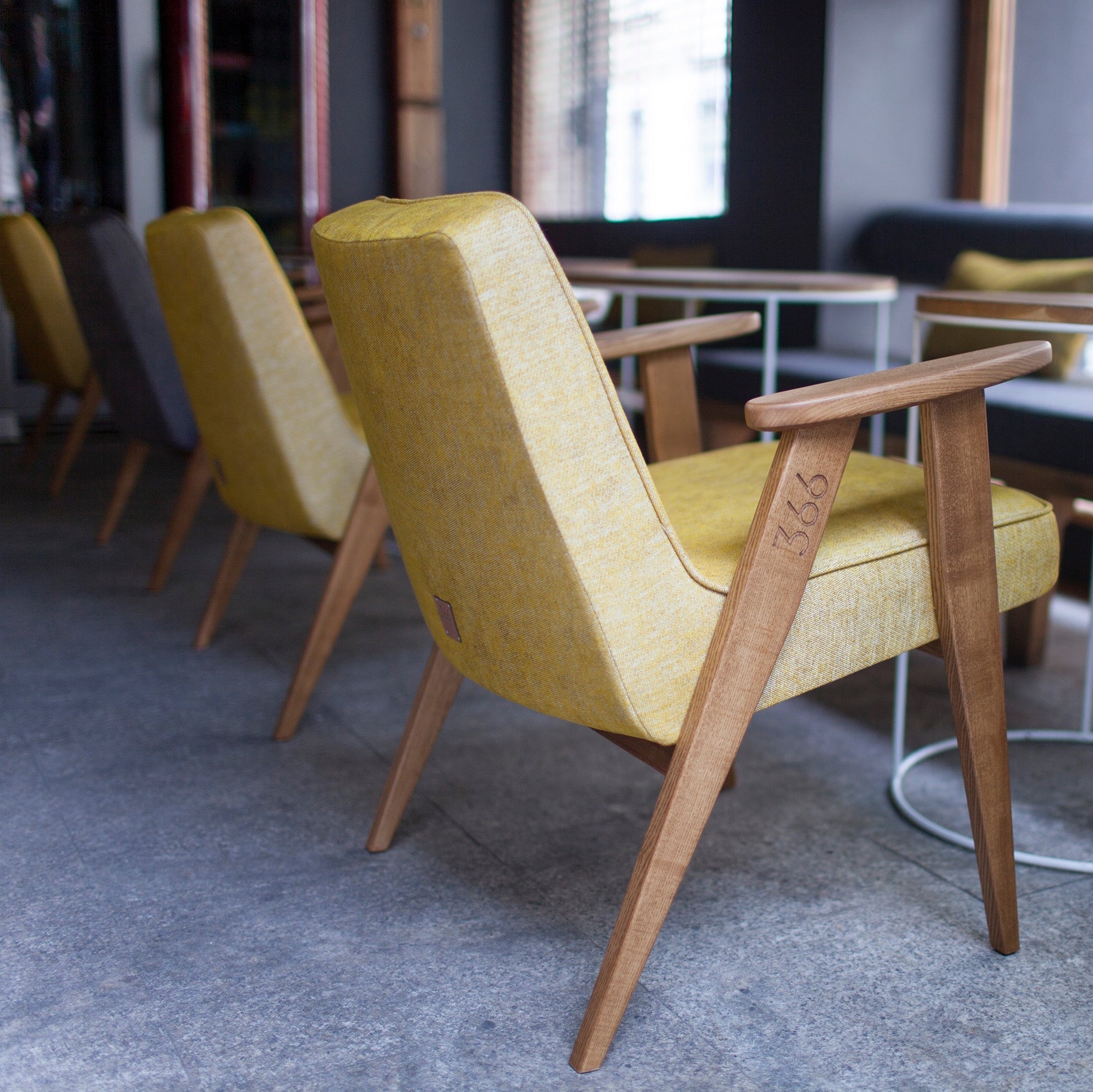 Model 366 Arm Chair by Józef Chierowski / LEMON TWEED